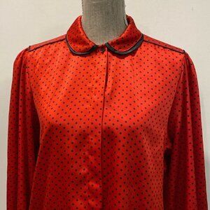 Franck Olivier Red Polka Dot Blouse
